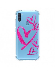 Coque Samsung Galaxy A11 et M11 Pink Heart Coeur Rose...