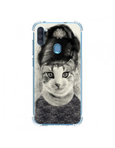 Coque Samsung Galaxy A11 et M11 Audrey Cat Chat - Tipsy Eyes