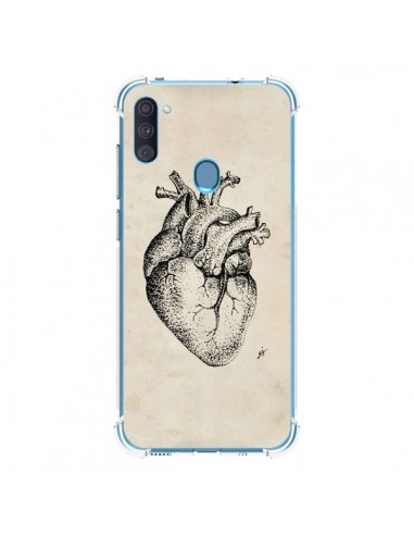 Coque Samsung Galaxy A11 et M11 Coeur Vintage - Tipsy Eyes