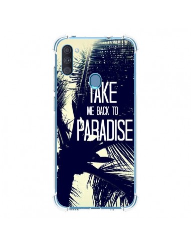 Coque Samsung Galaxy A11 et M11 Take me back to paradise USA Palmiers - Tara Yarte