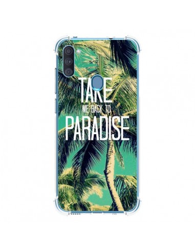 Coque Samsung Galaxy A11 et M11 Take me back to paradise USA Palmiers Palmtree - Tara Yarte