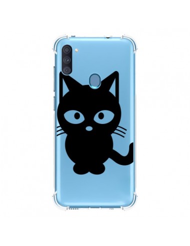Coque Samsung Galaxy A11 et M11 Chat Noir Cat Transparente - Yohan B.