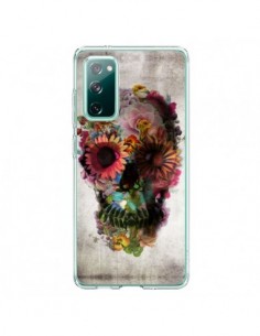 Coque Samsung Galaxy S20 Skull Flower Tête de Mort - Ali...