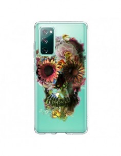 Coque Samsung Galaxy S20 Skull Flower Tête de Mort...