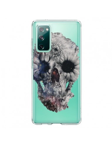 Coque Samsung Galaxy S20 Floral Skull Tête de Mort Transparente - Ali Gulec
