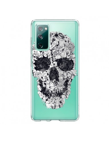 Coque Samsung Galaxy S20 Doodle Skull Dessin Tête de Mort Transparente - Ali Gulec