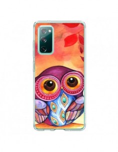 Coque Samsung Galaxy S20 Chouette Feuilles Automne -...