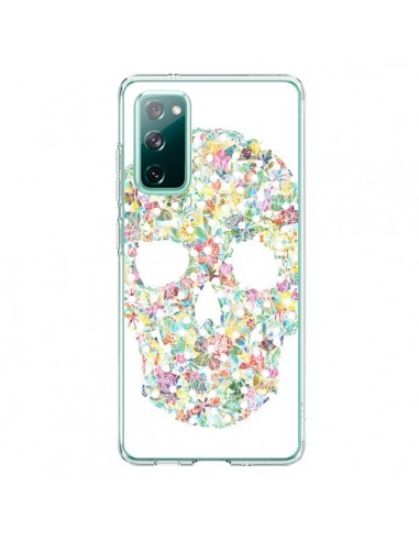 Coque Samsung Galaxy S20 Flower Skull Tête de Mort - AlekSia