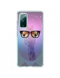 Coque Samsung Galaxy S20 Girafe Geek à Lunettes - Aurelie...