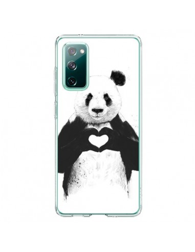 Coque Samsung Galaxy S20 Panda Amour All you need is love - Balazs Solti