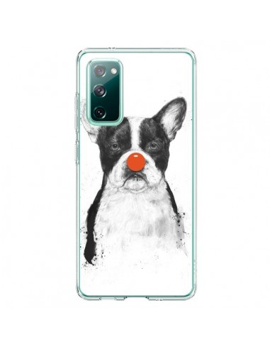Coque Samsung Galaxy S20 Clown Bulldog Chien Dog - Balazs Solti