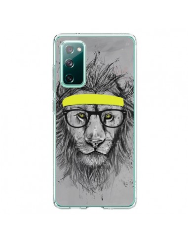 Coque Samsung Galaxy S20 Hipster Lion - Balazs Solti