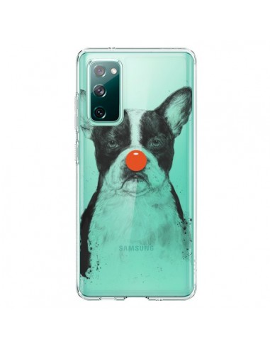Coque Samsung Galaxy S20 Clown Bulldog Dog Chien Transparente - Balazs Solti