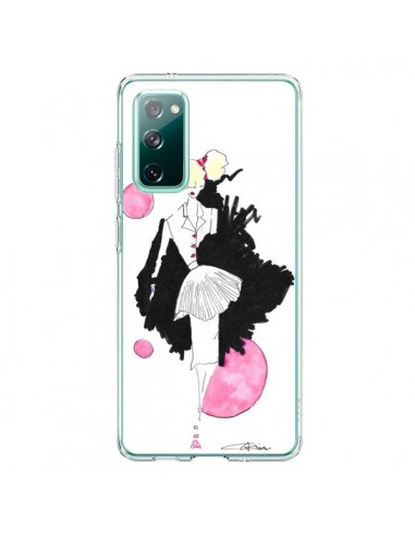 Coque Samsung Galaxy S20 Demoiselle Femme Fashion Mode Rose - Cécile