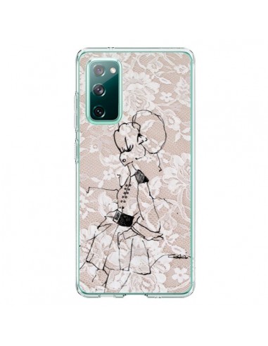 Coque Samsung Galaxy S20 Croquis Dentelle Femme Fashion Mode - Cécile