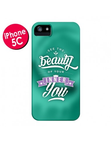 Coque Beauty Vert pour iPhone 5C - Javier Martinez