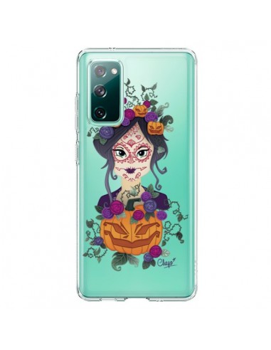 Coque Samsung Galaxy S20 Femme Closed Eyes Santa Muerte Transparente - Chapo