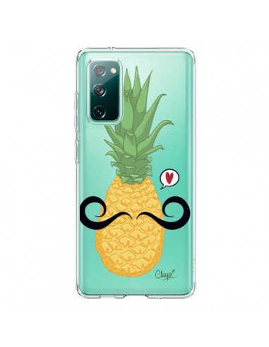Coque Samsung Galaxy S20 Ananas Moustache Transparente - Chapo