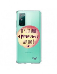 Coque Samsung Galaxy S20 Je suis une Maman au Top Orange...