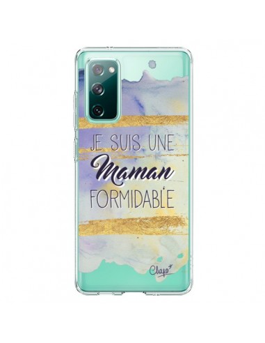 Coque Samsung Galaxy S20 Je suis une Maman Formidable Violet Transparente - Chapo