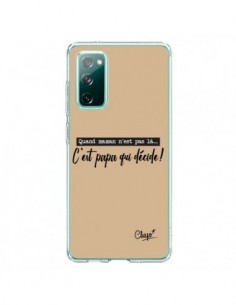 Coque Samsung Galaxy S20 C'est Papa qui Décide Beige - Chapo