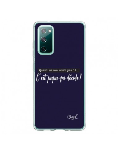 Coque Samsung Galaxy S20 C'est Papa qui Décide Bleu Marine - Chapo