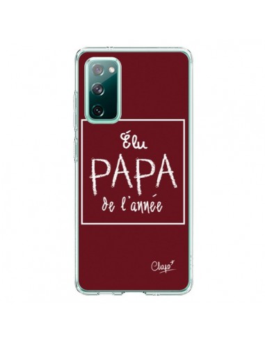 Coque Samsung Galaxy S20 Elu Papa de l'Année Rouge Bordeaux - Chapo