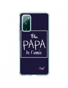 Coque Samsung Galaxy S20 Elu Papa de l'Année Bleu Marine...