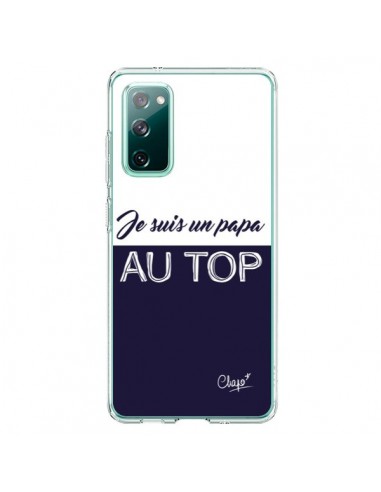 Coque Samsung Galaxy S20 Je suis un Papa au Top Bleu Marine - Chapo