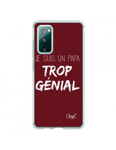 Coque Samsung Galaxy S20 Je suis un Papa trop Génial Rouge Bordeaux - Chapo