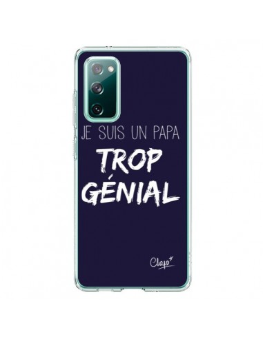 Coque Samsung Galaxy S20 Je suis un Papa trop Génial Bleu Marine - Chapo