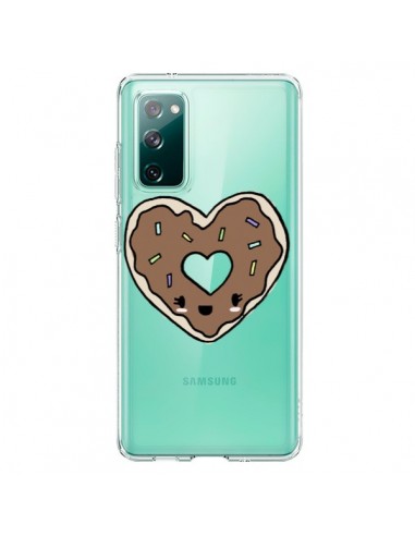 Coque Samsung Galaxy S20 Donuts Heart Coeur Chocolat Transparente - Claudia Ramos