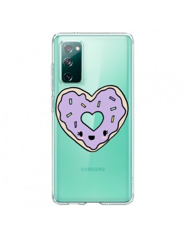 Coque Samsung Galaxy S20 Donuts Heart Coeur Violet Transparente - Claudia Ramos