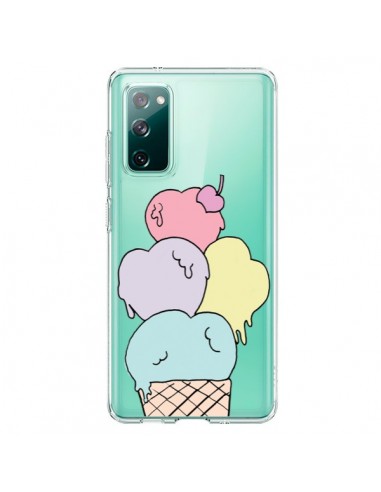 Coque Samsung Galaxy S20 Ice Cream Glace Summer Été Coeur Transparente - Claudia Ramos