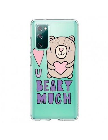 Coque Samsung Galaxy S20 I Love You Beary Much Nounours Transparente - Claudia Ramos