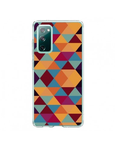 Coque Samsung Galaxy S20 Azteque Triangle Orange - Eleaxart