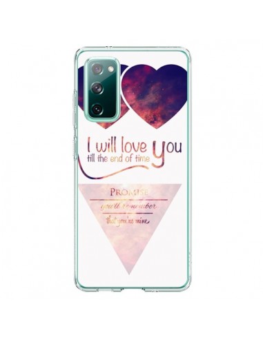 Coque Samsung Galaxy S20 I will love you until the end Coeurs - Eleaxart