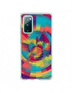 Coque Samsung Galaxy S20 Spirale de Couleurs Rouge Vert -...
