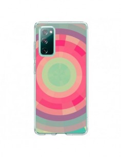 Coque Samsung Galaxy S20 Spirale de Couleurs Rose Vert -...