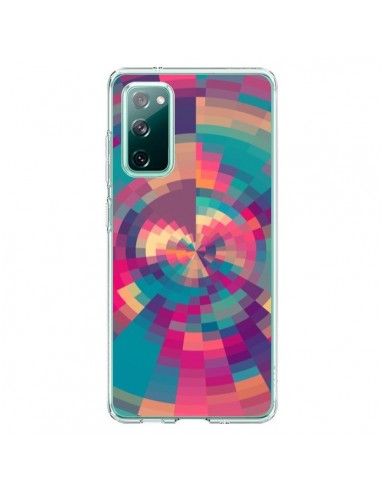 Coque Samsung Galaxy S20 Spirales de Couleurs Rose Violet - Eleaxart