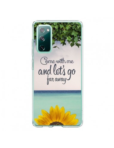 Coque Samsung Galaxy S20 Let's Go Far Away Flower Fleur Tournesol - Eleaxart