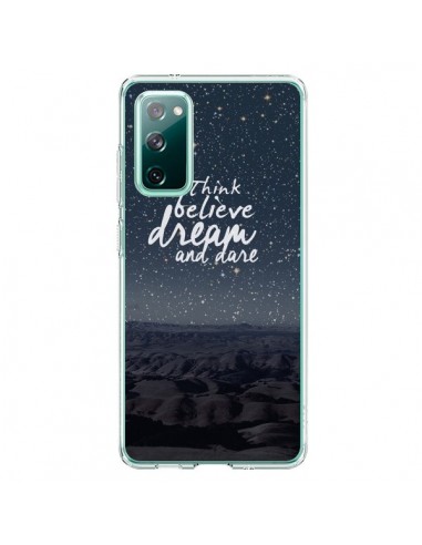 Coque Samsung Galaxy S20 Think believe dream and dare Pensée Rêves - Eleaxart