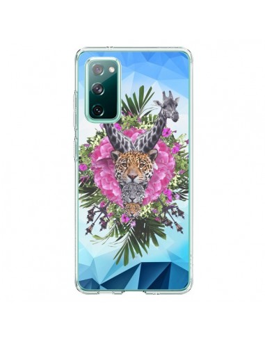 Coque Samsung Galaxy S20 Girafes Lion Tigre Jungle - Eleaxart