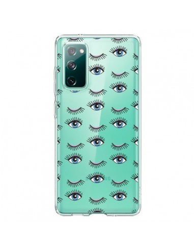 Coque Samsung Galaxy S20 Eyes Oeil Yeux Bleus Mosaïque Transparente -  Léa Clément
