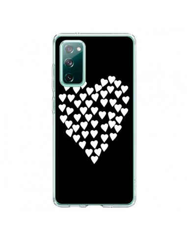 Coque Samsung Galaxy S20 Coeur en coeurs blancs - Project M