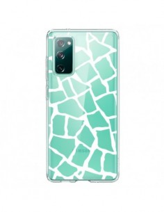 Coque Samsung Galaxy S20 Girafe Mosaïque Blanc...