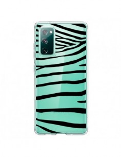 Coque Samsung Galaxy S20 Zebre Zebra Noir Transparente -...