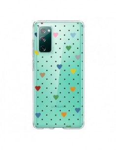 Coque Samsung Galaxy S20 Point Coeur Coloré Pin Point...