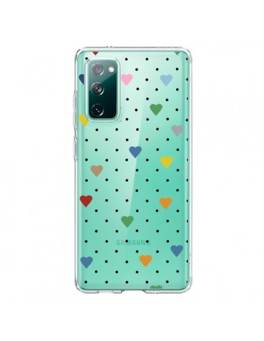 Coque Samsung Galaxy S20 Point Coeur Coloré Pin Point Heart Transparente - Project M