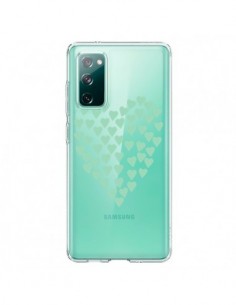 Coque Samsung Galaxy S20 Coeurs Heart Love Mint Bleu Vert...